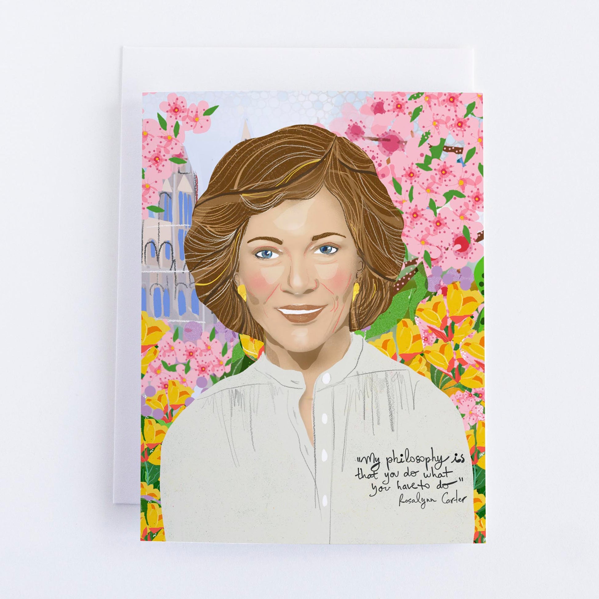 A Few Favorite First Ladies-  Card Set-6-pack Inspiring Quotes - Illustrated Set, Blank Inside (Copy) - VIOLETREDSTUDIO