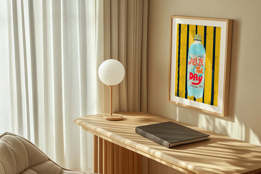 Seize the Day Seltzer Kitchen Wall Art Print | Counter Culture - VIOLETREDSTUDIO