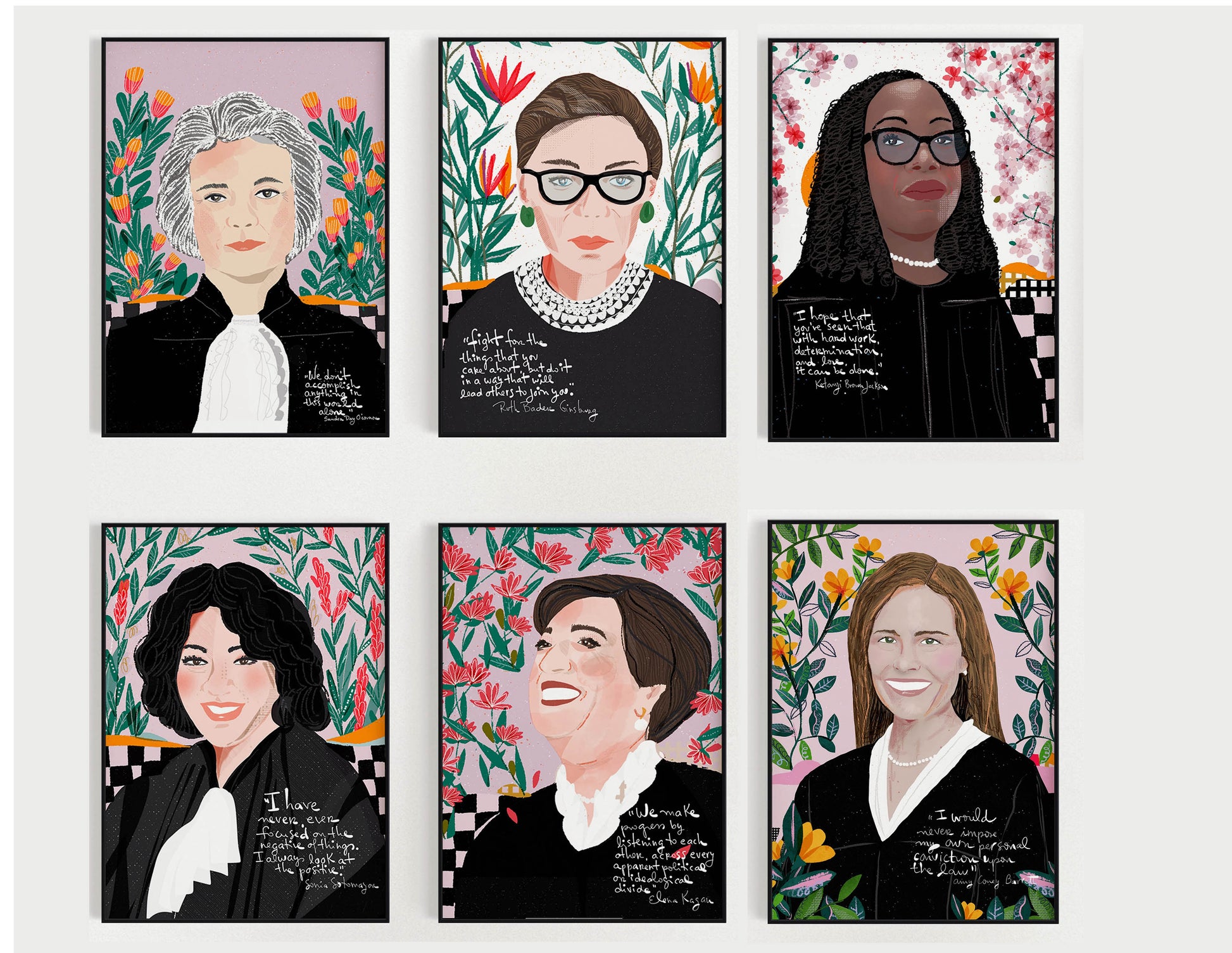 Women of the Supreme Court Art Print Set | Inspirational Wall Art Collection - VIOLETREDSTUDIO