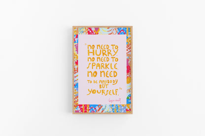 Be Yourself - Virginia Woolf Quote Art Print - VIOLETREDSTUDIO