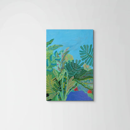 “Take a Hike” – Original Mixed Media Painting on Canvas ( 36x24") - VIOLETREDSTUDIO