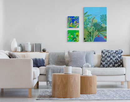 “Take a Hike” – Original Mixed Media Painting on Canvas ( 36x24") - VIOLETREDSTUDIO