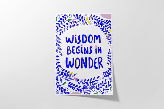 Wisdom Begins in Wonder Print - VIOLETREDSTUDIO