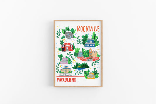 ROCKVILLE, Maryland | Favorite Places | Cubicle Decor | Wall Art - VIOLETREDSTUDIO