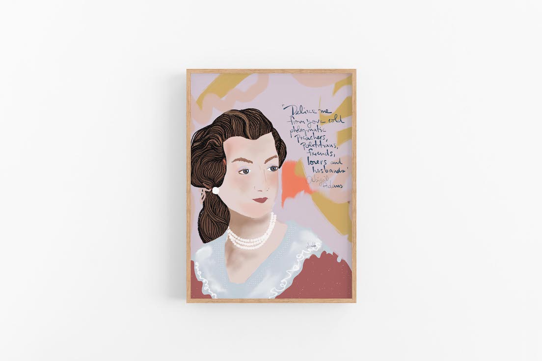 Abigail Adams Art print - VIOLETREDSTUDIO