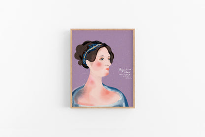 Ada Lovelace Art Print, Girls in Stem Gift, Little Girl Inspiration - VIOLETREDSTUDIO