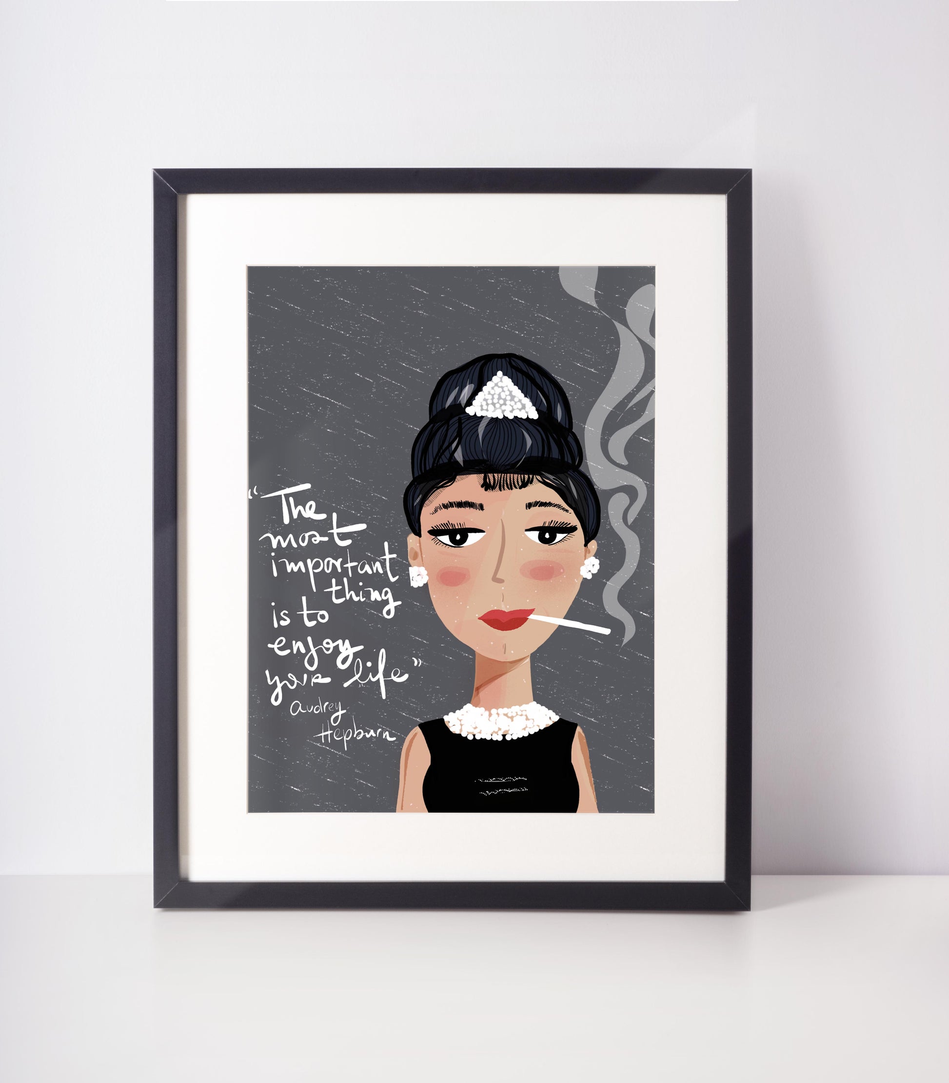 Audrey Hepburn Art Print, Feminist Nursery Decor - VIOLETREDSTUDIO
