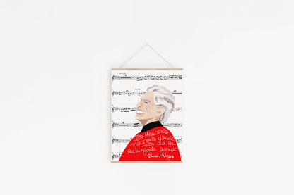 Chavela Vargas inspired art, Mexican Artist, Wall Decor - VIOLETREDSTUDIO