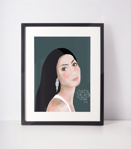 Cher Art Print, Apartment Decor Wall Art - VIOLETREDSTUDIO