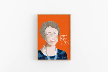 Eleanor Roosevelt ART PRINT, Iconic Women Art, Cubicle Decor Wall Art, Girl Power Inspiration, Feminist Posters - VIOLETREDSTUDIO
