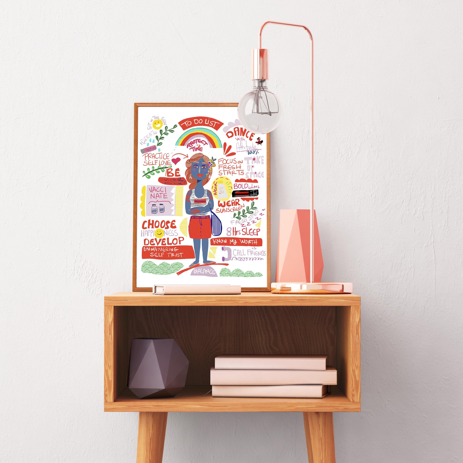 Fun cubicle decor, Dorm Room decor, Home office funny art print, Vaccinated Art - VIOLETREDSTUDIO