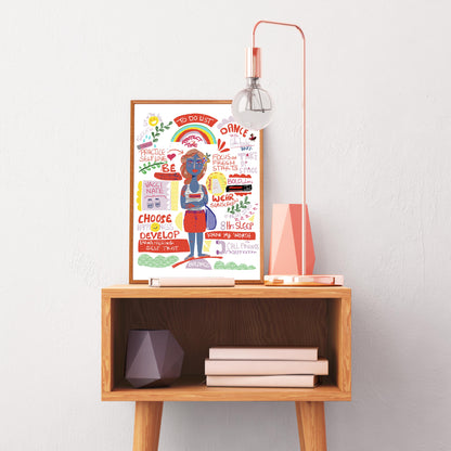 Fun cubicle decor, Dorm Room decor, Home office funny art print, Vaccinated Art - VIOLETREDSTUDIO