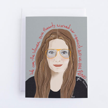 GLORIA STEINEM  Print,Iconic Women Print, Feminist Poster, Cubicle Decor - VIOLETREDSTUDIO