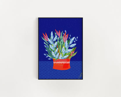 Flower Art Print, Relaxing Wall Art, Housewarming Gift,  Preppy Dorm Decor - VIOLETREDSTUDIO