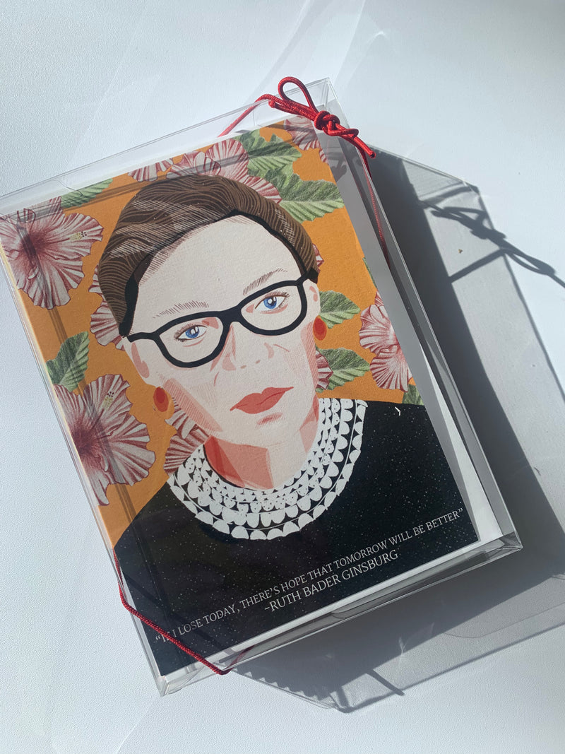 Trailblazer Card Set, Set of 10 greeting Card, Feminist Stationary set - VIOLETREDSTUDIO