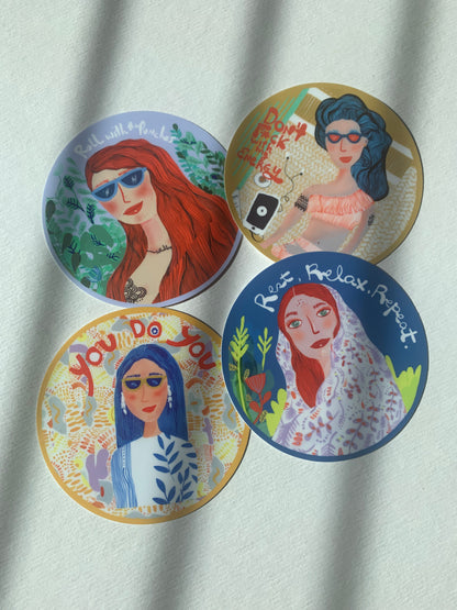 Water Bottle sticker, Self Care Affirmation - VIOLETREDSTUDIO