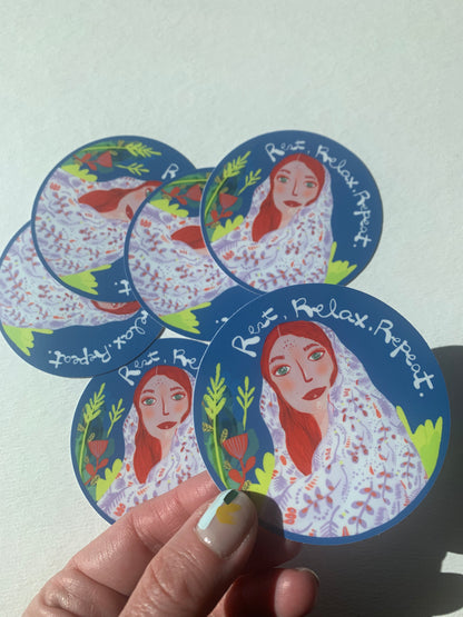 Water Bottle sticker, Self Care Affirmation - VIOLETREDSTUDIO