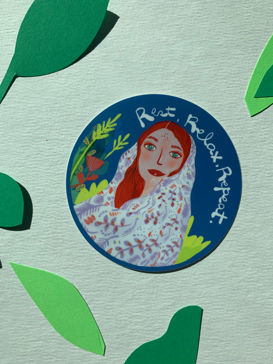 Water Bottle sticker, Self Care Affirmation - VIOLETREDSTUDIO