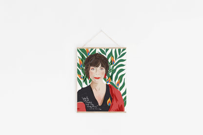 ISABEL ALLENDE, Art Print Inspirational Quote, Ready to Frame Cubicle Wall Decor - VIOLETREDSTUDIO