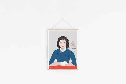 Jackie O Art Print Cubicle Decor, Iconic Women Art Cubicle Decor, Inspirational quotes - VIOLETREDSTUDIO