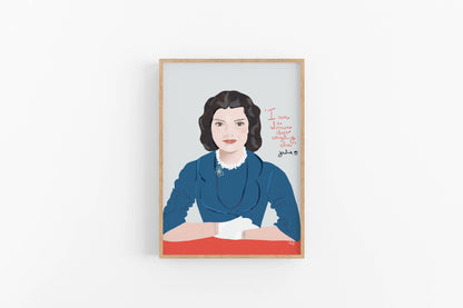 Jackie O Art Print Cubicle Decor, Iconic Women Art Cubicle Decor, Inspirational quotes - VIOLETREDSTUDIO