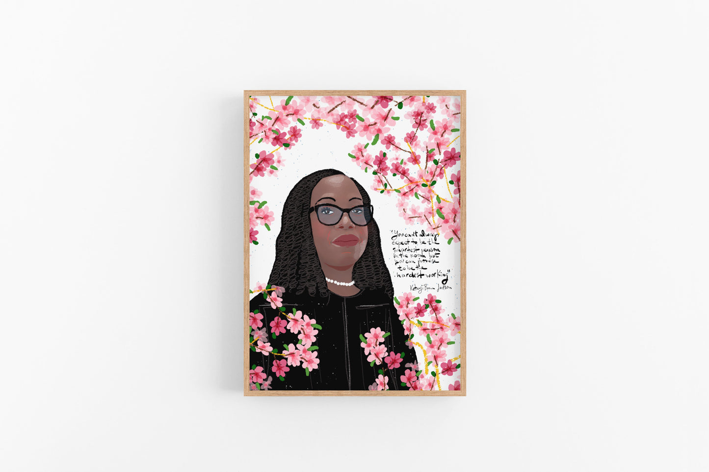 KETANJI BROWN Jackson Portrait, Cubicle Decor, Graduation Gift, Feminist Poster, Ready to frame Wall Art - VIOLETREDSTUDIO