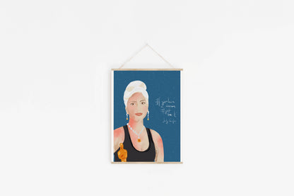 Lady Gaga Wins An Oscar,  Ready to Frame Art Print - VIOLETREDSTUDIO