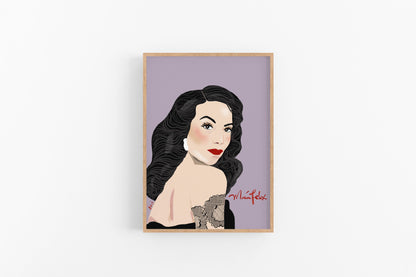 Maria Felix Wall Art, Inspirational Cubicle decor - VIOLETREDSTUDIO