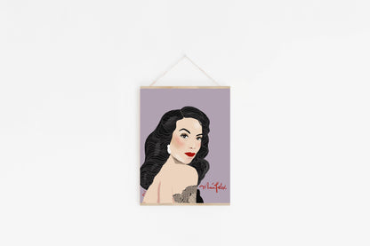 Maria Felix Wall Art, Inspirational Cubicle decor - VIOLETREDSTUDIO
