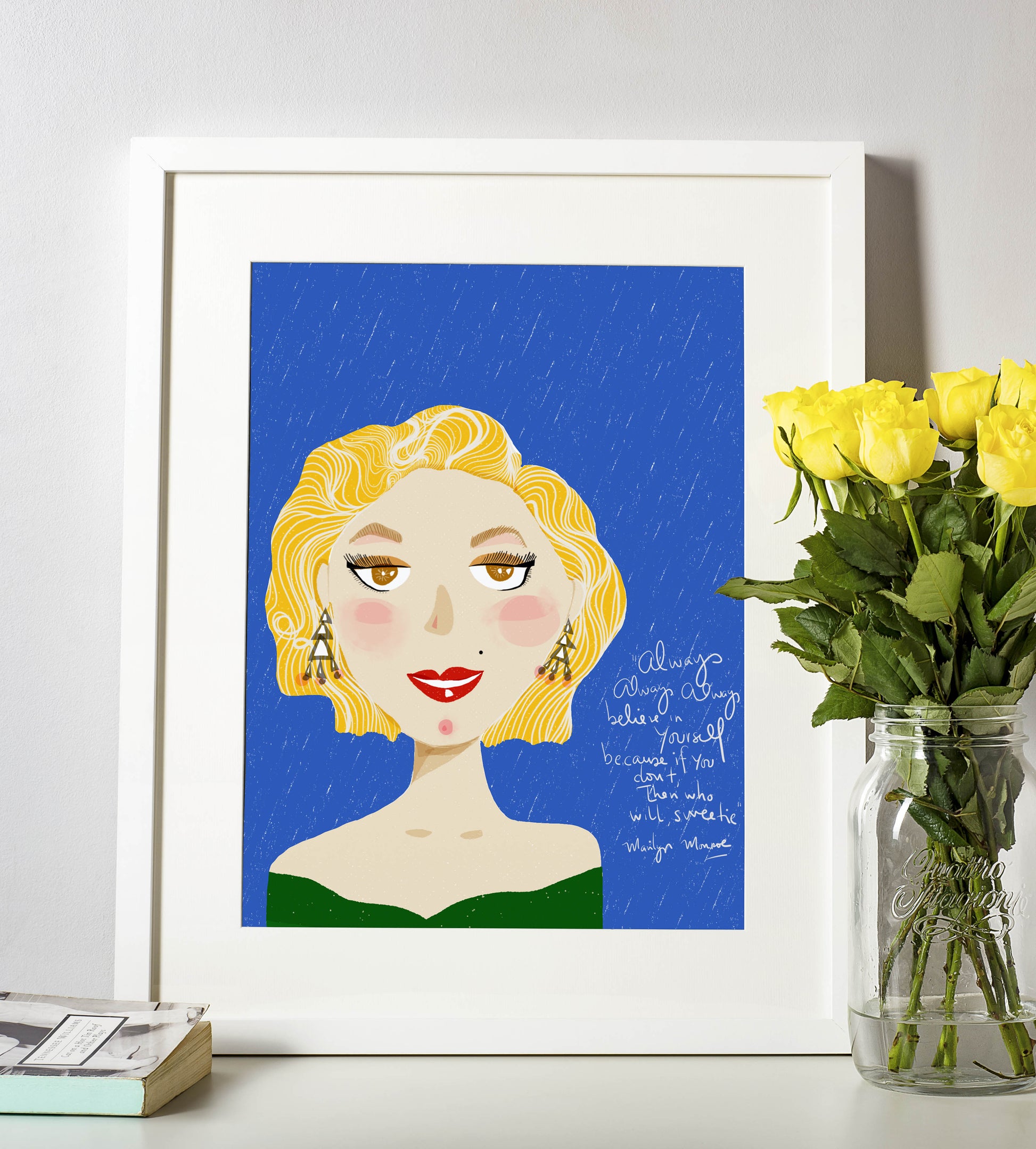 Marilyn Monroe, Girl Boss Office Decor, Girls Room Art Print - VIOLETREDSTUDIO