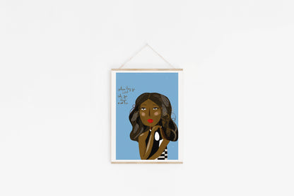 MICHELLE OBAMA Celebrity Portraits, Girl Boss Wall Art - VIOLETREDSTUDIO