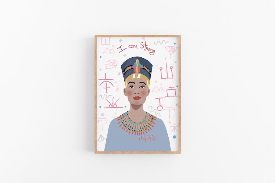 Nefertiti Art Print - VIOLETREDSTUDIO