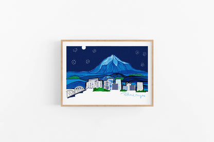 PORTLAND Art Print | Skyline | Cubicle Decor | Father's Day Gift-TRAVEL PRINTS - VIOLETREDSTUDIO
