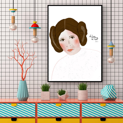 Carrie Fischer as Princess Leia - VIOLETREDSTUDIO