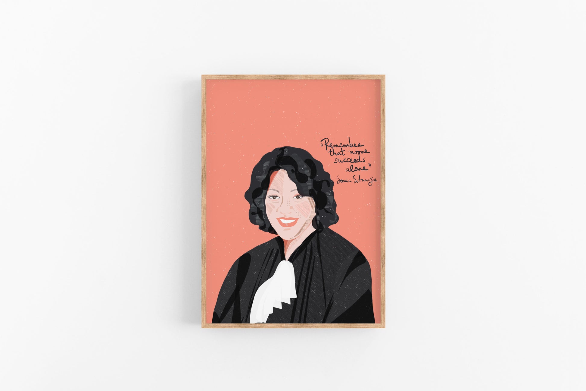 SONIA SOTOMAYOR Art Print, Lawyer Office Art,  Latinx Women Art, Ready to Frame Cubicle Decor - VIOLETREDSTUDIO