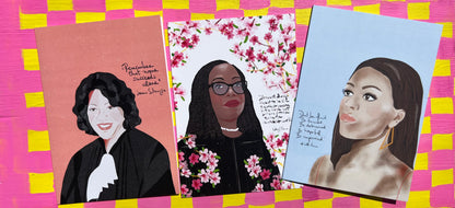 Set of 6 Washington DC Iconic Women Card Pack - VIOLETREDSTUDIO