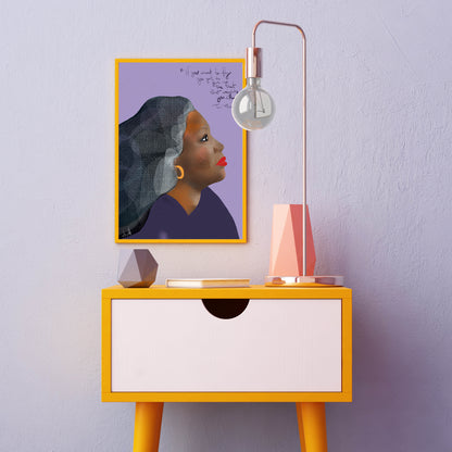 Toni Morrison Art Print, Cubicle Decor,  Gifts for her - VIOLETREDSTUDIO