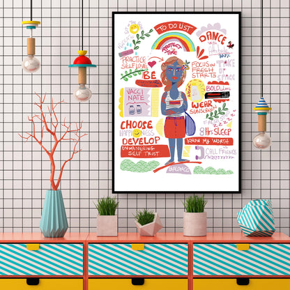 Fun cubicle decor, Dorm Room decor, Home office funny art print, Vaccinated Art - VIOLETREDSTUDIO