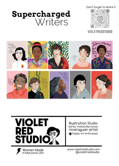 Supercharged Writers Greeting Card Set Box - VIOLETREDSTUDIO