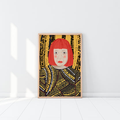 YAYOI KUSAMA Art Print, Ready to Frame Pop Culture Print, Cubicle Decor - VIOLETREDSTUDIO