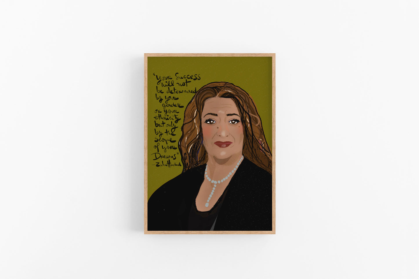 Zaha Hadid art Print, Architect Gifts, Iconic Women Portrait, Cubicle Decor - VIOLETREDSTUDIO