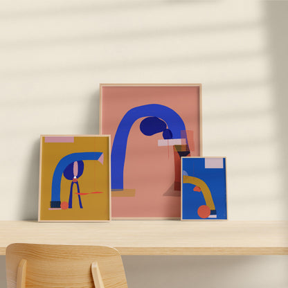 Clay Art Bedroom Art, Home Office art print,  Modern Wall Art - VIOLETREDSTUDIO