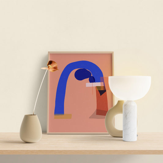 Clay Art Bedroom Art, Home Office art print,  Modern Wall Art - VIOLETREDSTUDIO