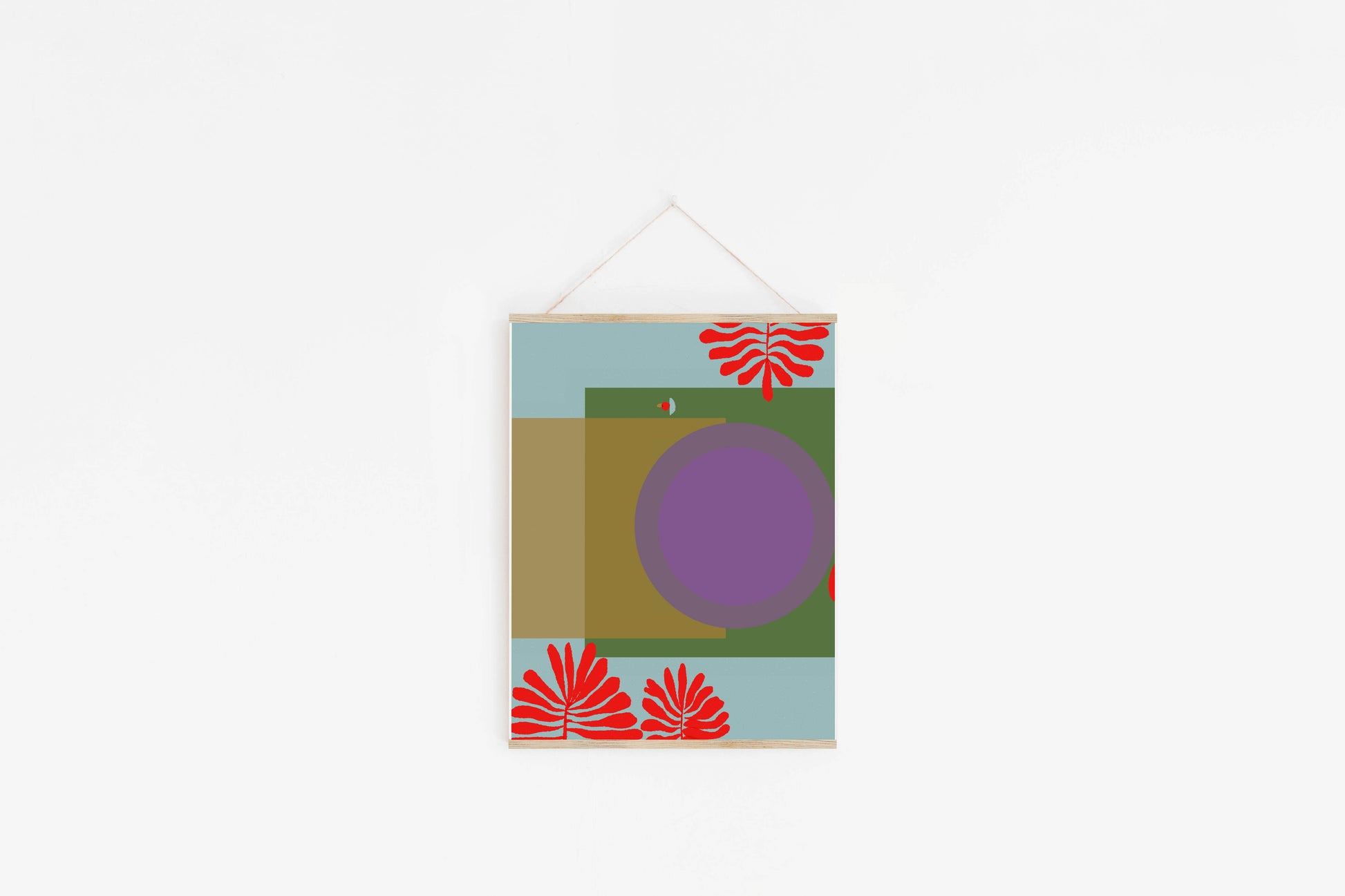 Emerald Sky Modern Abstract Art Print - VIOLETREDSTUDIO