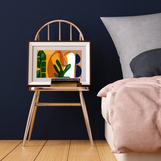 Emerald City, Mid-Century Inspired Art Print, Colorful Living Room Decor - VIOLETREDSTUDIO