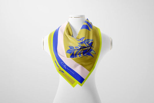 Green Fern Silky Bandana - VIOLETREDSTUDIO