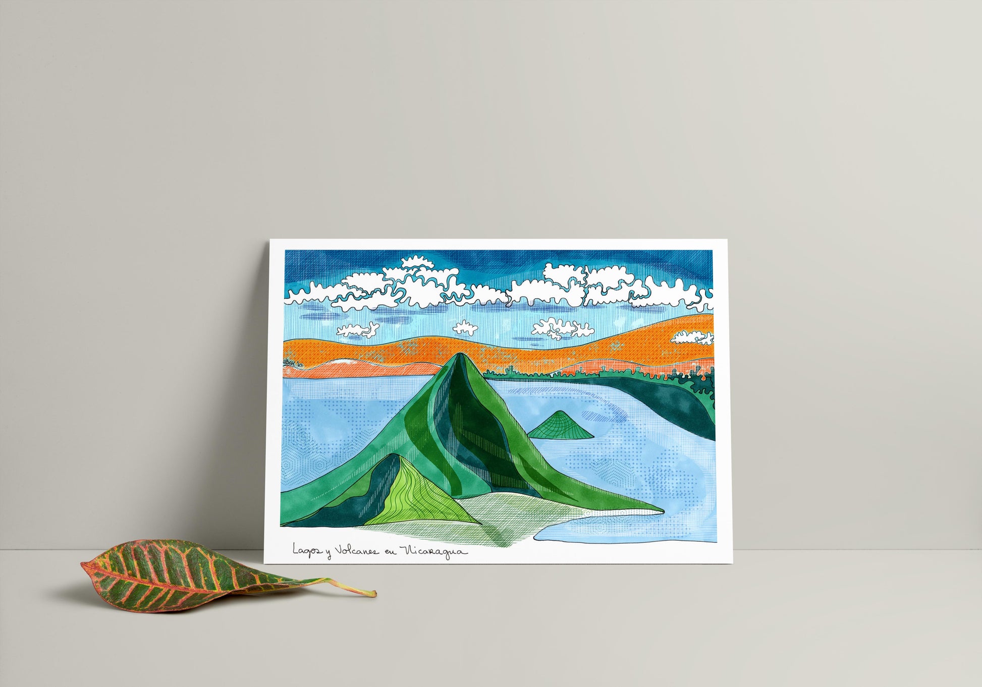 Nicaragua wall art |  Managua  Cubicle Decor | Father's Day Gift - VIOLETREDSTUDIO
