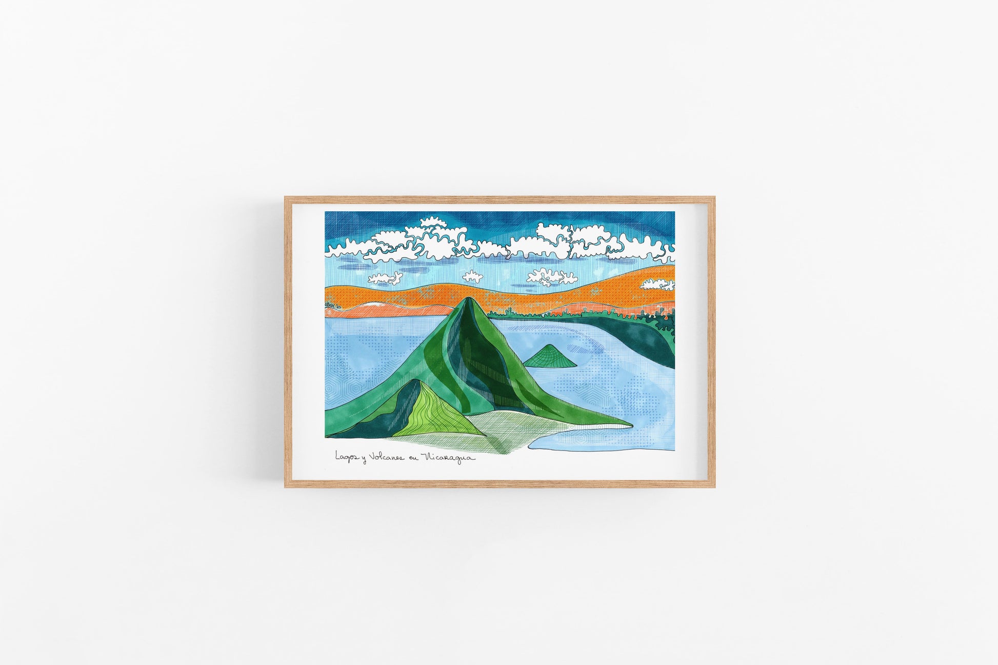 Nicaragua wall art |  Managua  Cubicle Decor | Father's Day Gift - VIOLETREDSTUDIO