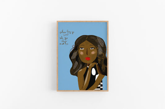 MICHELLE OBAMA Celebrity Portraits, Girl Boss Wall Art - VIOLETREDSTUDIO