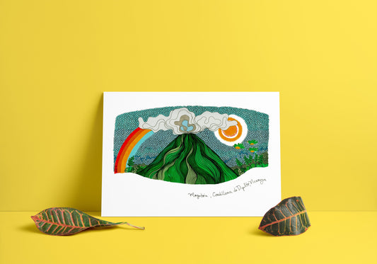 El Mogoton Print- Nicaragua Wall Art-Ready to Frame Cubicle Decor-TRAVEL PRINTS - VIOLETREDSTUDIO